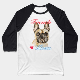 French Bulldog, French Kisses Baseball T-Shirt